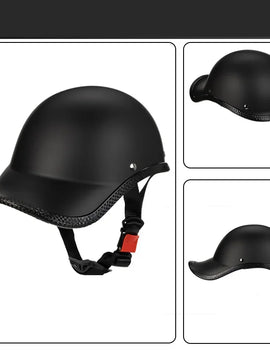 Bicycle Helmet Motorcycle Motocross Electric Bicycle ABS Leather Helmet Bicycle Helmet Adjustable Strap Bike Helmet