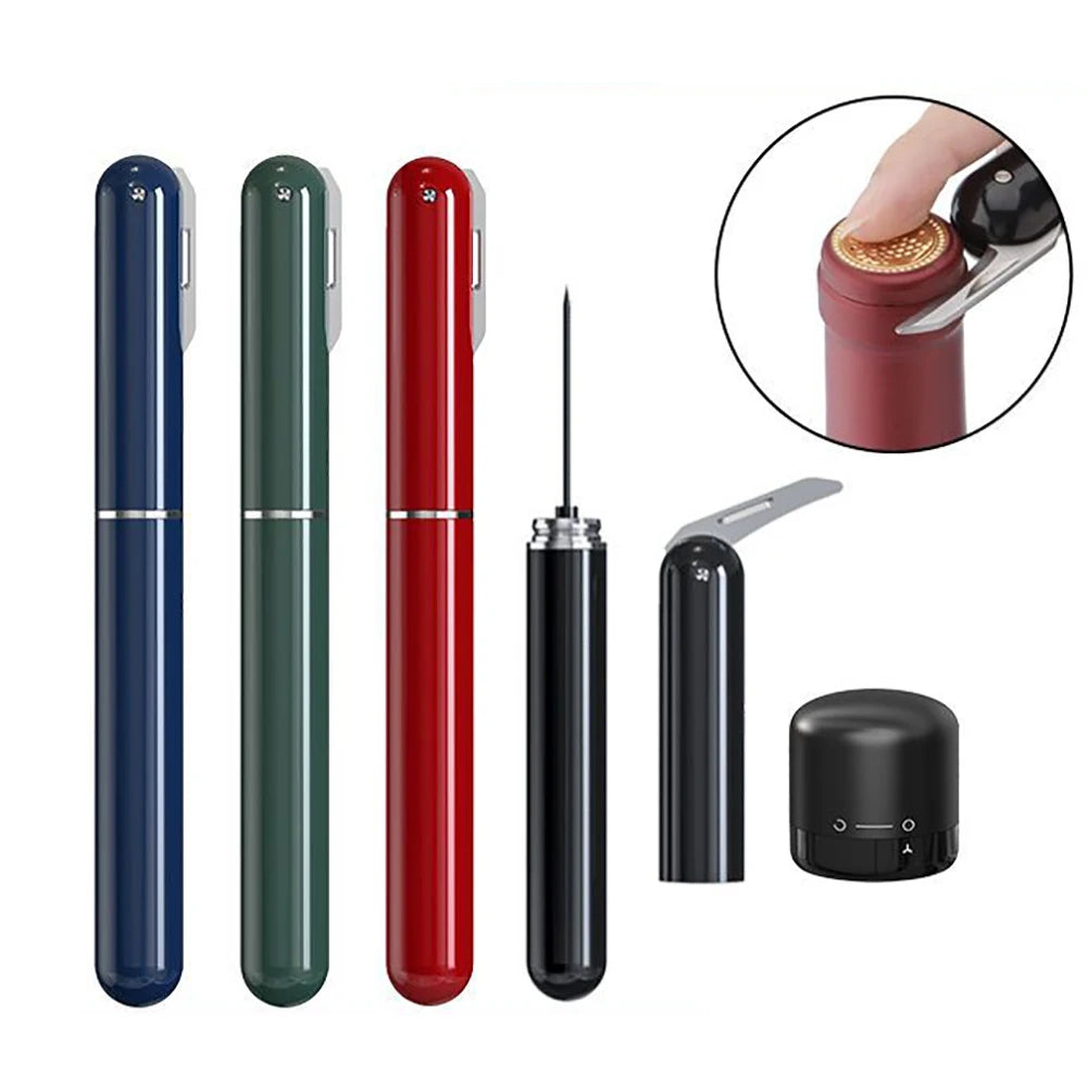Stainless Steel Air Pressure Pump Wine Bottle Opener Pen Shape Fast Corkscrew Needle Kitchen Bar Party Tool Portable Wine Opener
