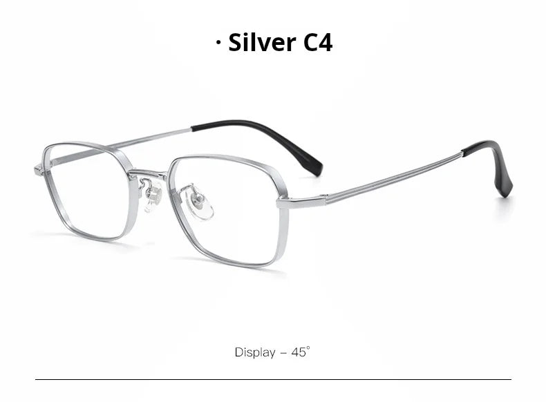 Small Square Lightweight Titanium Eyeglasses Frames