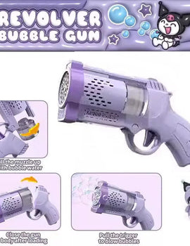 Electric Bubble Gun Kids Toy Bubbles Machine Automatic Soap Blower with Light Summer Outdoor Party Games