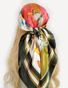 Retro Women Silk Scarf Bandanna Fashion Bohemian Pattern Square Hijab Lady Wrap Headband foulard muffler