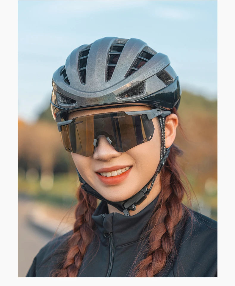 Cycling Helmet for Adults Adjustable Mountain Road Bike Helmet Breathable Intergrally-molded Head Bicycle Helmet