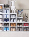 1/3/6 Layers Foldable Shoe Rack Organizer Transparent Sneaker  Simple assembly Dustproof Stackable Shoe Storage With Cover