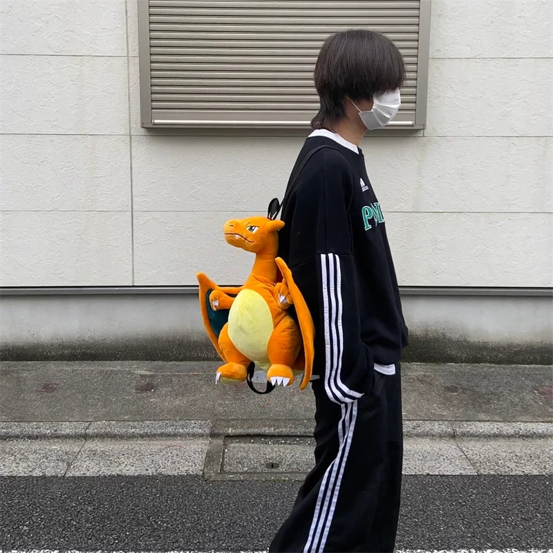 Kawaii Pokemon Plush Backpack Soft Cartoon Shoulder Bag