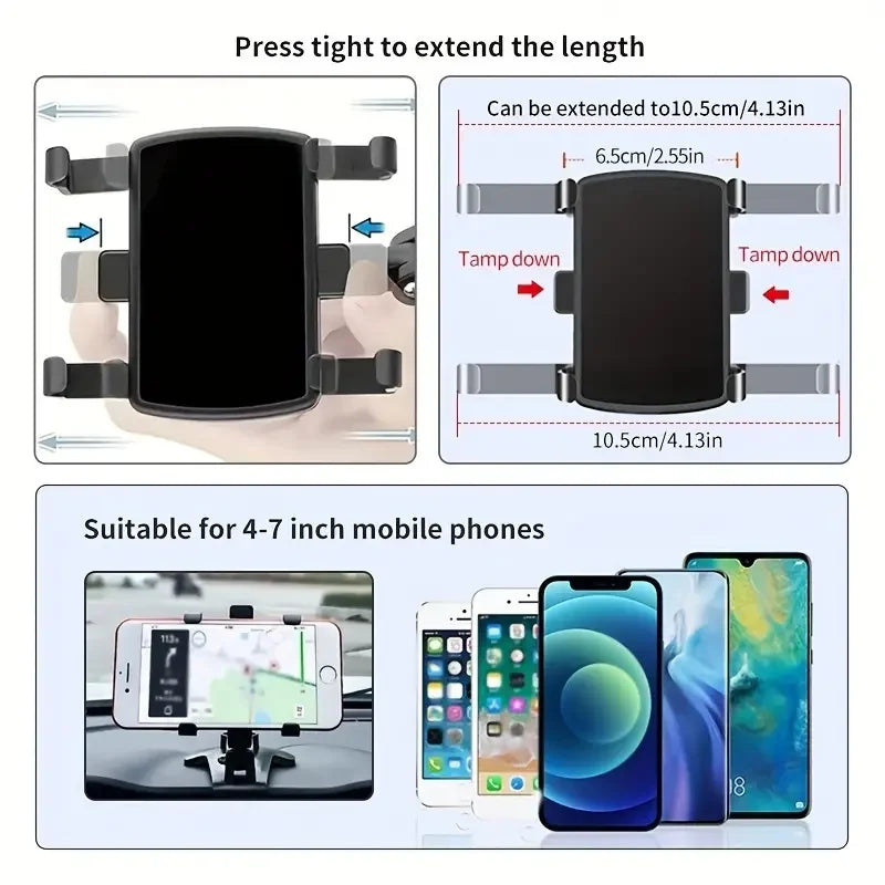 Car Phone Holder Stand Universal Dashboard Car Clip Mount Cell Mobile Phone Support in Car Bracket For iPhone Samsung Xiaomi