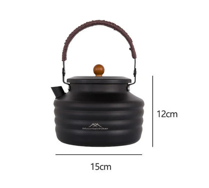 1.4L Camping Water Kettle Aluminum Alloy Teapot Coffee Pot Ultralight Outdoor Boiling Stovetop Pot Tableware