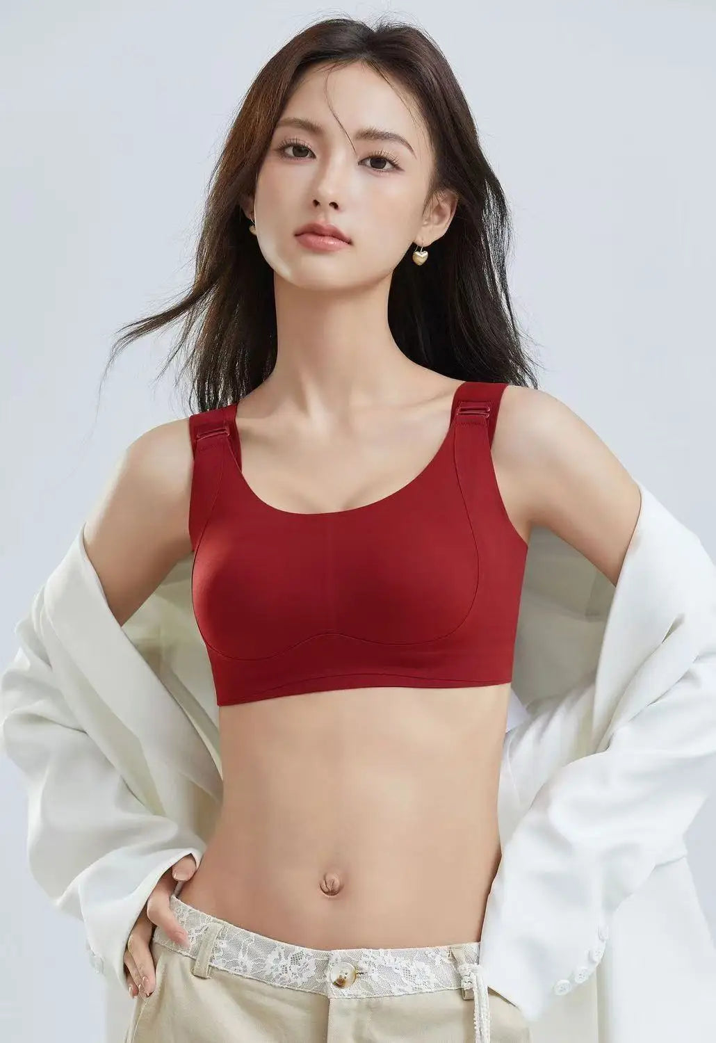 Womens Seamless Wireless Minimizer Support Bra