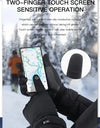 Outdoor Winter Warm Cycling Gloves Black Windproof Touchscreen Bicycle Gloves Camping Hiking Sport Running Motorcycle Gloves Men