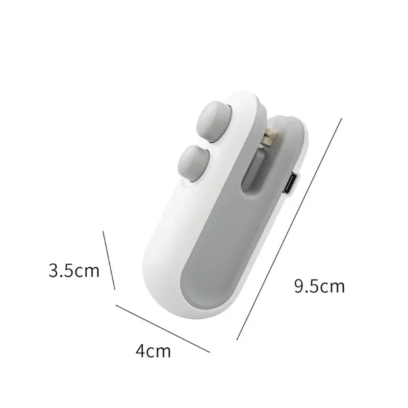 Mini USB-C Rechargeable Bag Sealer – Portable Heat Sealer for Snack & Food Packaging, Kitchen Storage Tool