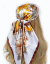 Retro Women Silk Scarf Bandanna Fashion Bohemian Pattern Square Hijab Lady Wrap Headband foulard muffler