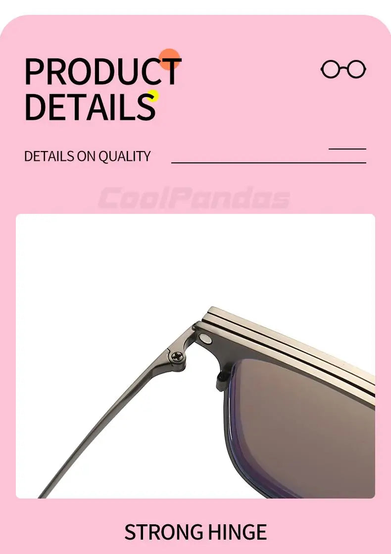3 In 1 Magnetic Clip On Polarized Sunglasses UV400 Anti Blue Light Night Vision Glasses for Men Women