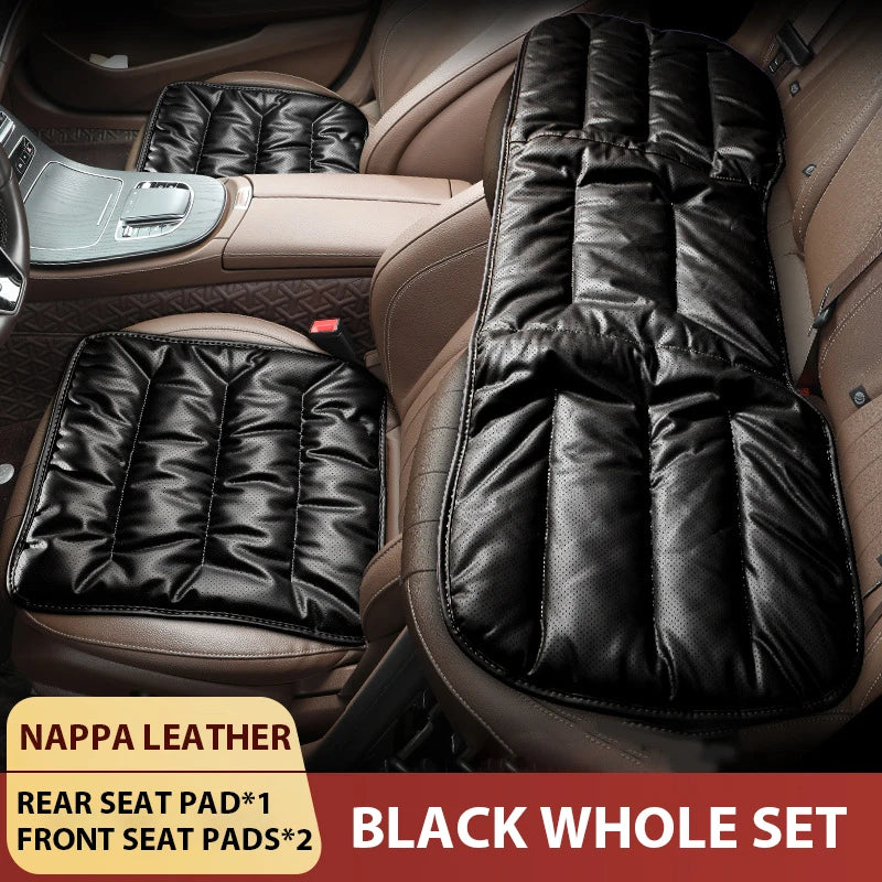 Nappa Leather Breathable Car Seat Cushion Soft Universal Anti Slip Auto Seat Protector Pads Car Seat Covers Interior Accessoires