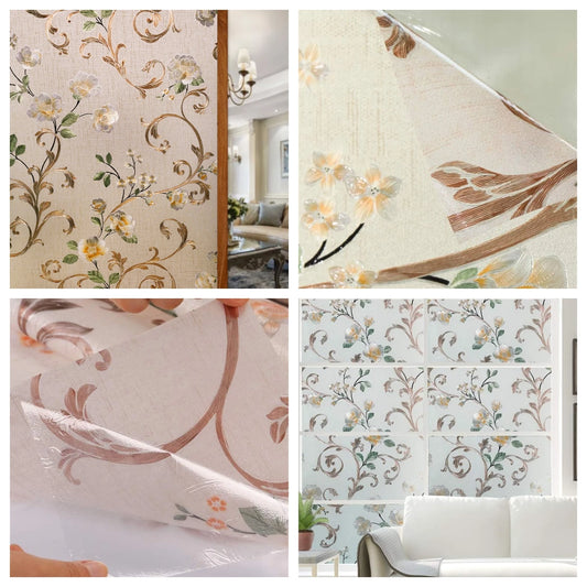 45/60/90Cm Rainbow Window Privacy Film 3D Decorative Vinyl Stained Glass Decals Static Cling Non-Adhesive Window Film Stickers