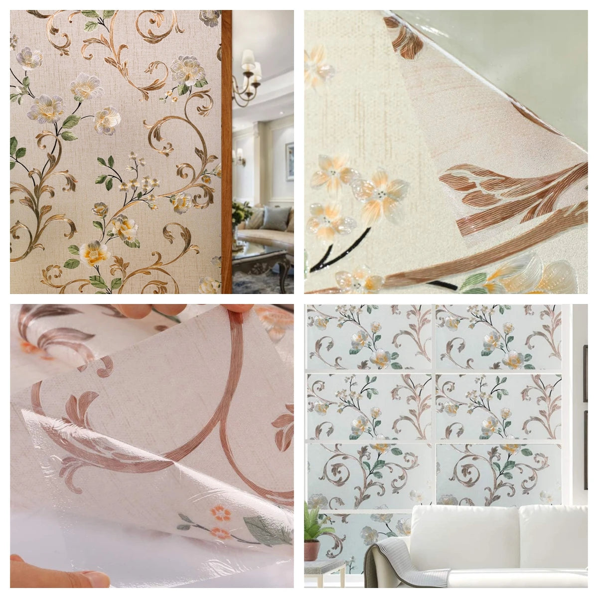 45/60/90Cm Rainbow Window Privacy Film 3D Decorative Vinyl Stained Glass Decals Static Cling Non-Adhesive Window Film Stickers