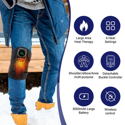 Electric Heating Knee Pad With Vibration Massage Electrical Heated Knee Massage Relax Your Knees/Elbows/Shoulders