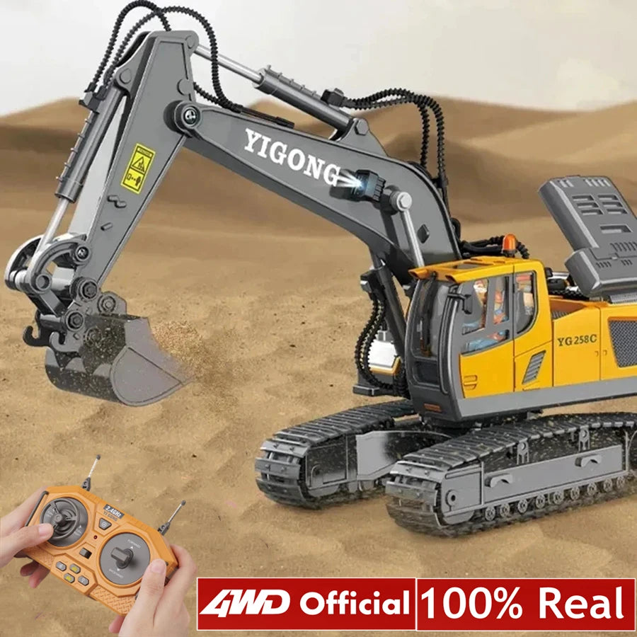 Remote Control Excavator 4x4 Alloy Dump Truck Bulldozer Radio Model RC Car Construction Vehicle Toy  Gifts