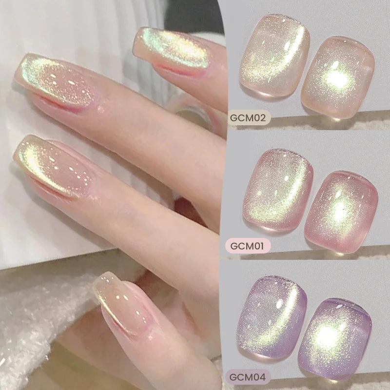 10ml Green Cat  Gel Ultra Shine Holographic Glitter Semi Permanent Soak Off UV LED Gel Varnish For Manicure