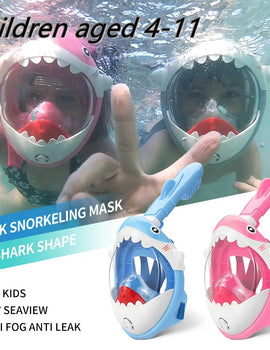 Swimming Equipment Snokeling Support Goggles Full Face Diving Mask Swim and Snorkel 4~11 Years 's Masks
