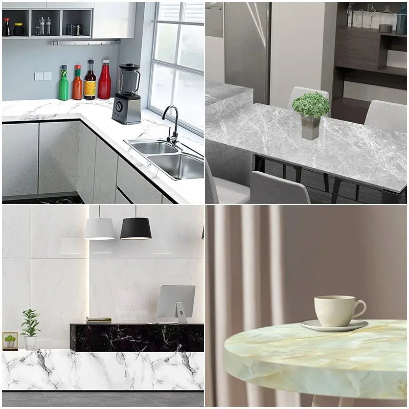 Tile Stickers Waterproof and Oil-proof Kitchen High Temperature Resistant Renovation Self-adhesive Cabinet Countertop Wallpaper