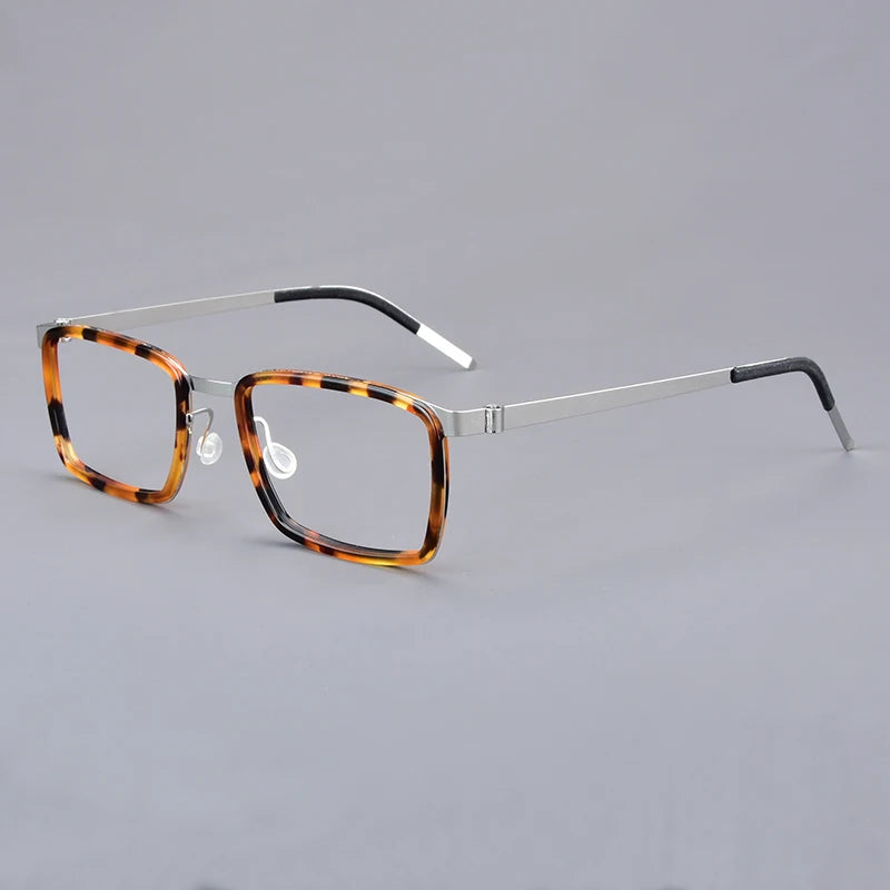 Rectangle Titanium Screwless Business Eyeglasses Frame