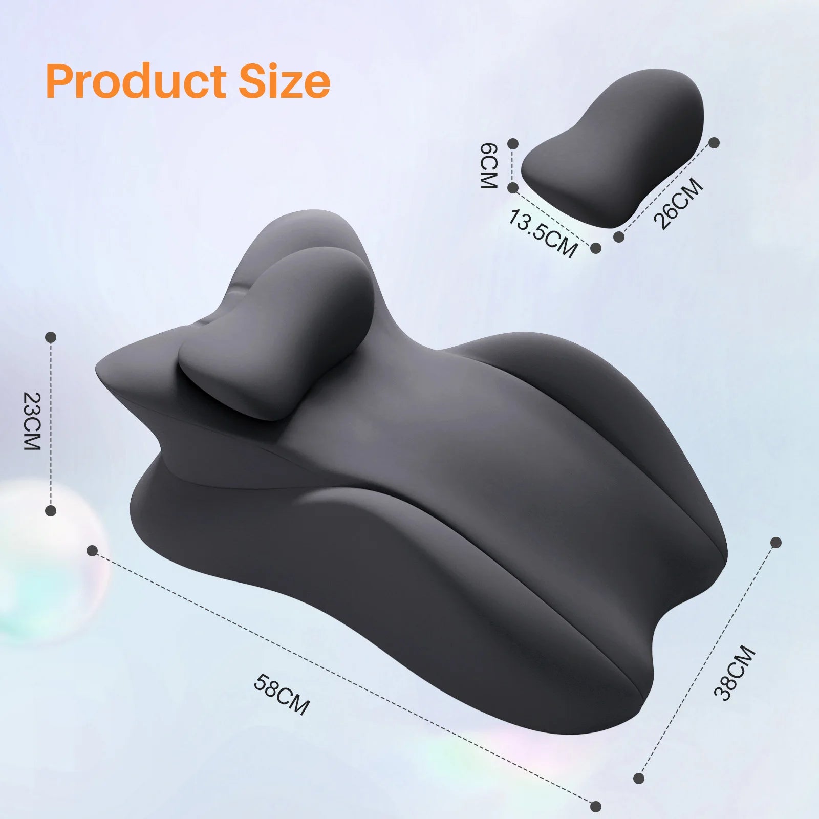 Multi-Positional Wedge Pillow Memory Foam Ergonomic Prone Pillow with Removable Cover Couple Bed Pillow for Body Pain Relief