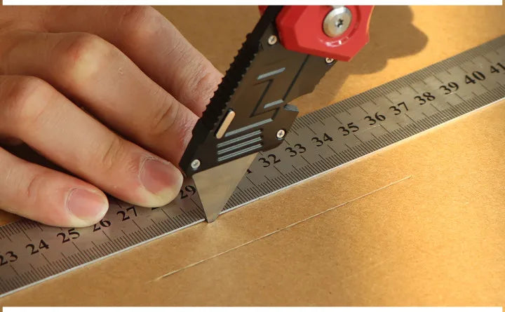 Folding Utility Knife Box Cutter, 3-Position Blades, Blade Storage Design with Extra 3 Blades, Box Knife for Cartons