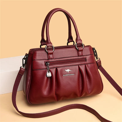 Luxury Handbags Women Bags Designer 3 Layers Leather Hand Bags Big Capacity Tote Bag for Women Vintage Top-handle Shoulder Bags