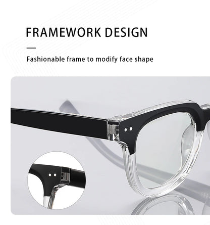 HONGMEI Men's glasses Square Classic Business Anti-Blue Light Reading Glasses Myopia Hyperopia Prescription Customized