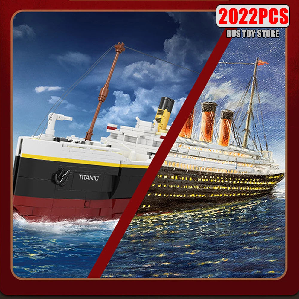 Military World War II Warship Battle Boat Building Blocks Sets The USS Enterprise CV-6 Bricks Toy For  Birthday Gift