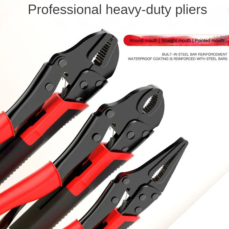 Multifunctional Pliers Adjustable Plate Hand Clamp Locking Pliers Universal Manual Pressure Industrial-grade Round Nose Pliers