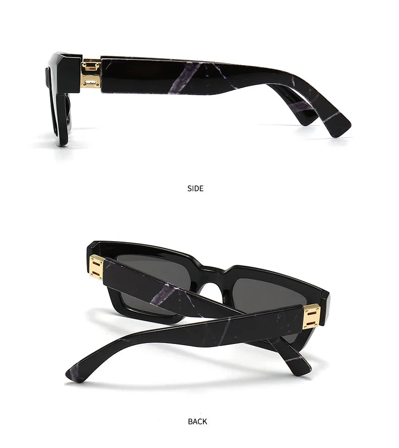 Square Frame Sunglasses With UV400 Protection