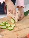 Wooden  Knife for Cooking Cute Fish Dinosaur Shape Kitchen Toy Vegetable Fruit Cutter Kitchen Tool Toys Wood Knife for
