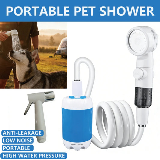 Portable Rechargeable Electric Camping Shower Kit with Dual Shower Heads