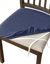4pcs/set Stretch Dining Chair Seat Covers Jacquard Elastic Upholstered Chairs Cushion Slipcover Anti-Dirty Protector Removable