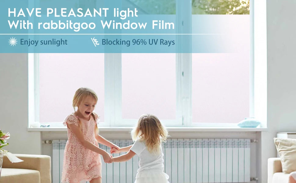 Frosted Window Film Privacy Opaque Non Adhesive Static Glass Stickers for Home Bedroom Bathroom Matte Thermal Windows Rolls