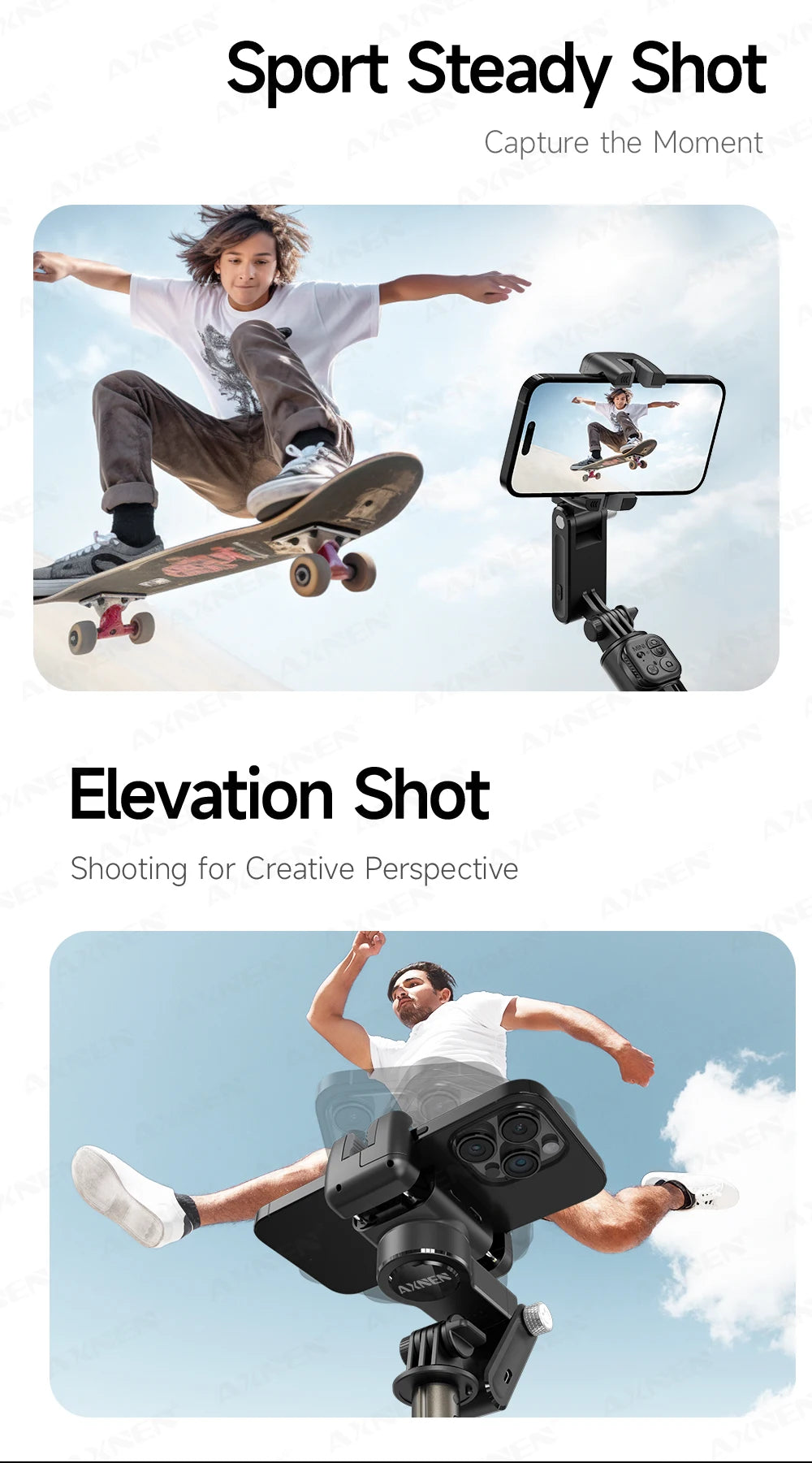Q19 AI Desktop Gimbal Stabilizer 360 Rotation Auto Face Tracking Mobile Phone Handheld Anti-shake Selfie with Fill Light