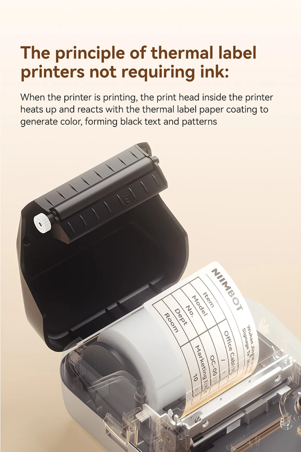 B1 Thermal Label Printer, Bluetooth Portable Sticker Maker 20–50mm, Inkless Barcode Price Tag Label Machine for Business & Food