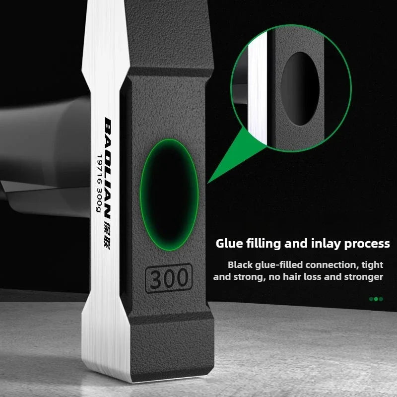 Hardware Tools, Building Decoration, Flat Head Hammer 200g, Plastic Coated Duckbill Hammer, Hammer Head 500g, Fitter Hammer