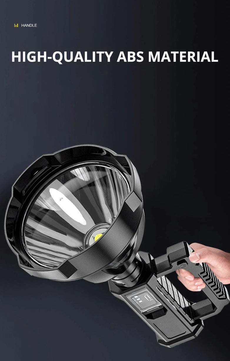 High Power Rechargeable Spotlight 3800 Lumens Ultra Long Range LED Searchlight Camping Lantern