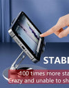 720 Rotate Aluminum Alloy Portable Tablet Holder For iPad Adjustable Flexible Folding Lazy Desktop Live Mobile Phone Stand Mount