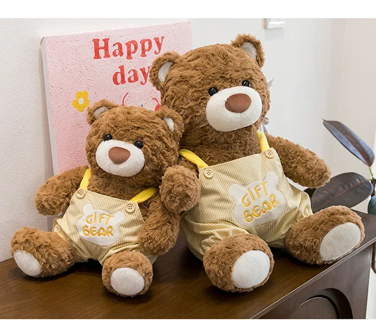 Kawaii Plush Teddy Bear Sitting Posture Stuffed Doll Soft Cute Cuddly Toy for Kids Birthday Xmas Gift Large Small Size Wholesale