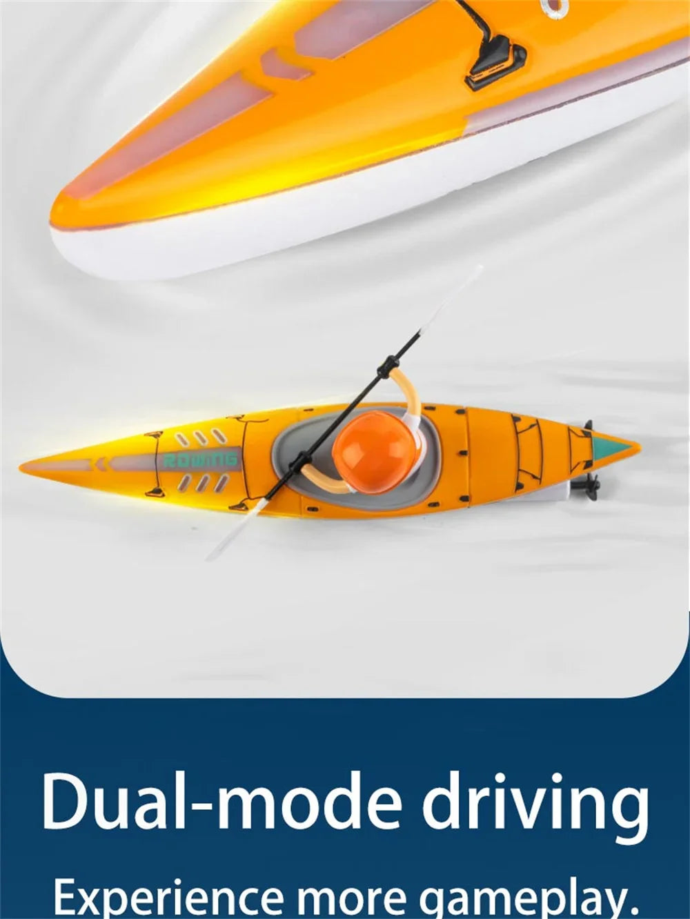 Rc Boat Kayak Racing Ship 2.4G Remote Control Rowing Boat Paddling Water Competition Games Summer Outdoor Toy for Boys Gift