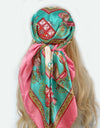 Retro Women Silk Scarf Bandanna Fashion Bohemian Pattern Square Hijab Lady Wrap Headband foulard muffler