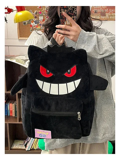 Gengar Plush Backpack Large Capacity Soft Shoulder Bag