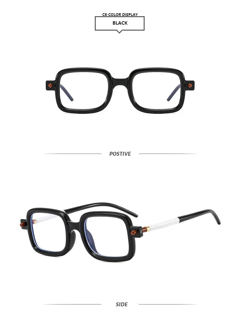 Retro Square Sunglasses With UV400 Protection
