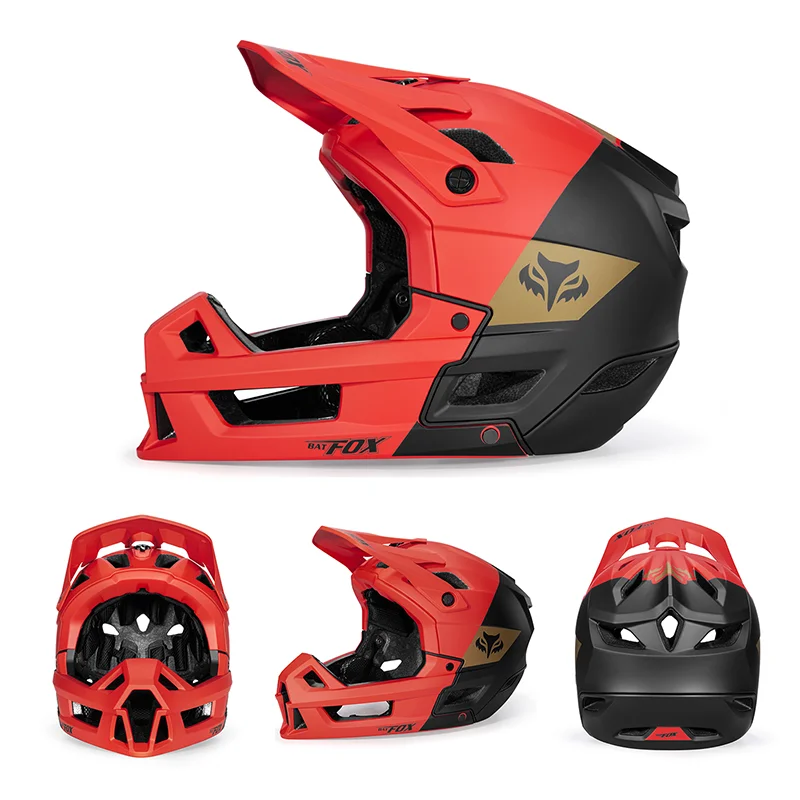 Off Road Full Face Mountain Bike Helmet With Adjustable Visor