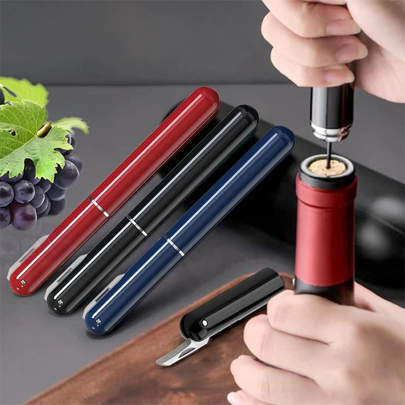 Air Pump Wine Bottle Opener Portable Wine Corkscrew Stainless Steel Pin Air Pressure Wine Corkscrew for Home Party Wine Tool Set