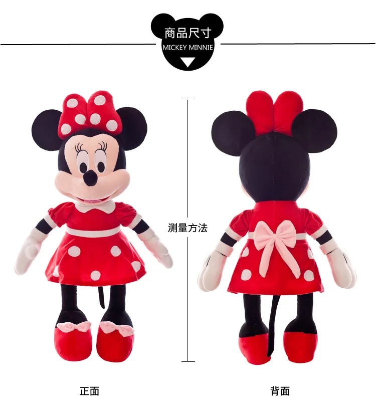 Disney 35/50cm Mickey Mouse Plush Toys Kawaii Anime Mickey Minnie Stuffed Plushies Models Decoration Doll for  Birthday Gift