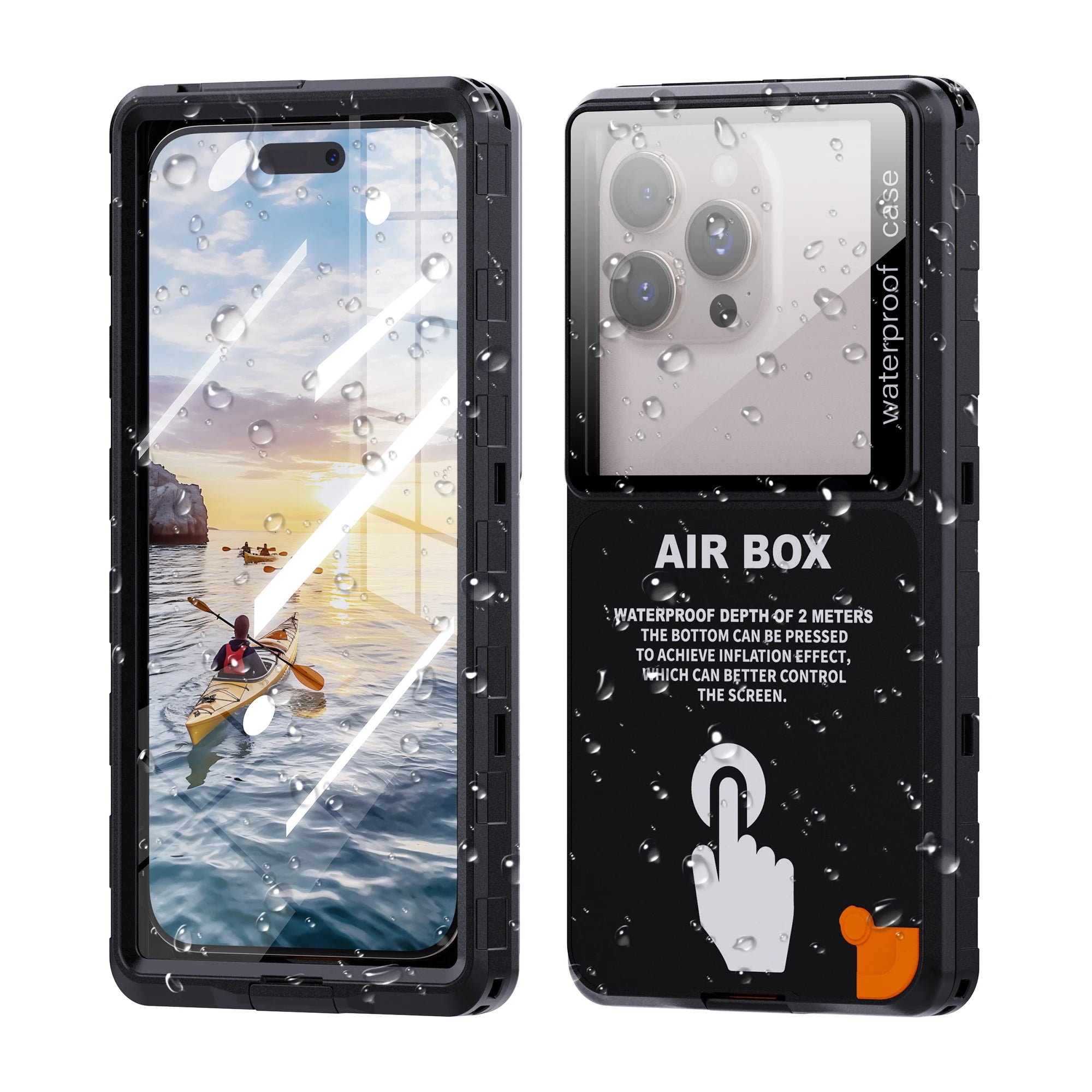 Waterproof Phone Case for 6.9' Devices Transparent Universal Touch Screen Underwater Dust And Drop Protection IP68 New