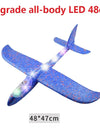 48cm LED DIY Kids Toys Hand Throw Flying Glider Planes Foam Aeroplan Model Party Bag Fillers Flying Glider Plane Toys Kids Game